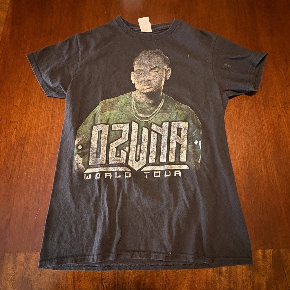 Ozuna Aura World Tour 2018 T-Shirt Size S Black Reggaeton Concert Merch